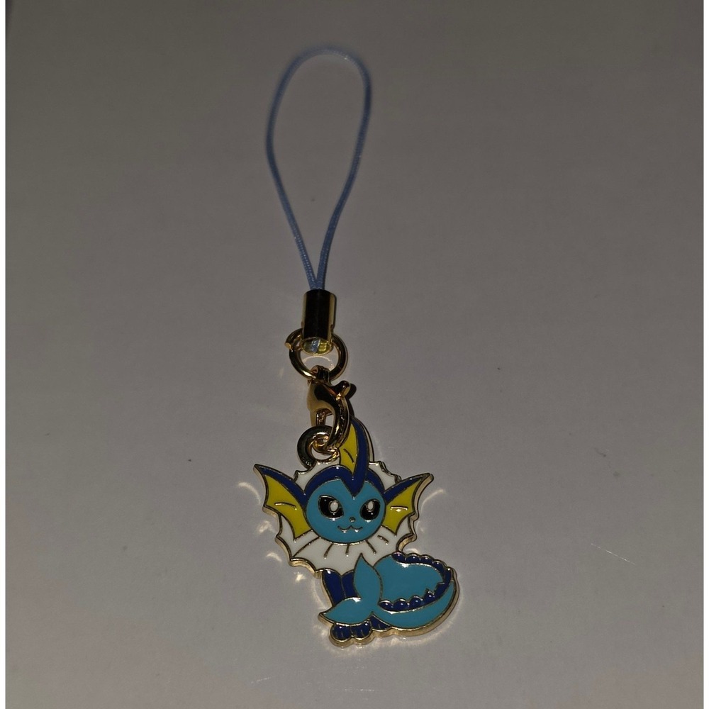 Vaporeon Phone Charm Lanyard Strap Enamel Pendant Pokémon Keychain Accessory